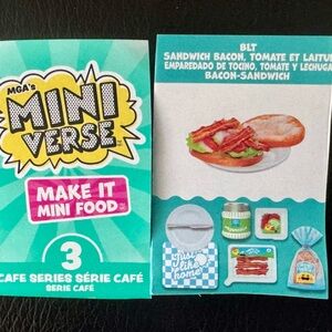 BLT bacon, lettuce, tomato sandwich
café series 3 miniverse make it mini food